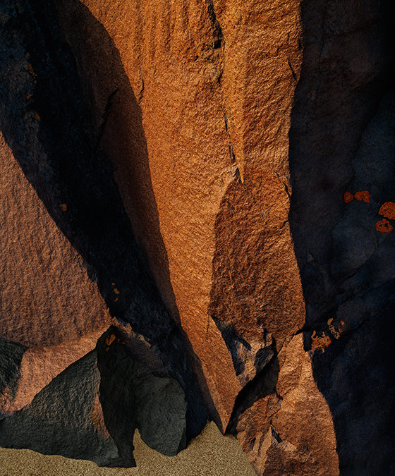 Sunset on Rock Face